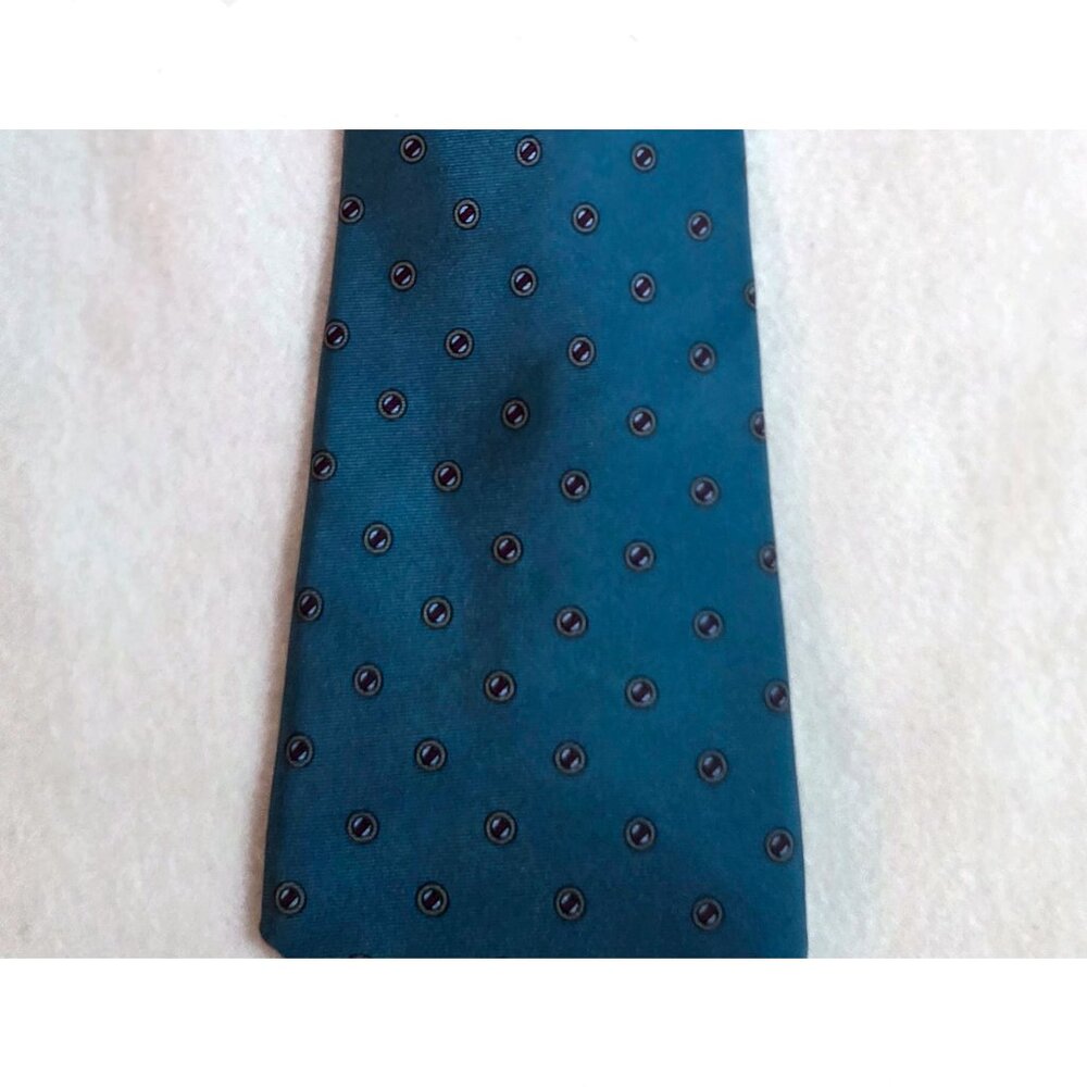 Christian Dior tie - 100% silk teal classic design 56" x 3.5"